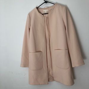 Pink H&M long jacket with pockets